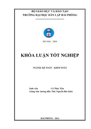 Khóa luận hoàn thiện tổ chức kế toán chi phí sản xuất và tính giá thành sản phẩm tại công ty cổ phần viglacera Hạ Long