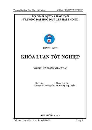 Khóa luận Hoàn thiện tổ chức kế toán chi phí sản xuất và tính giá thành sản phẩm tại công ty TNHH sản xuất kinh doanh Minh Phượng