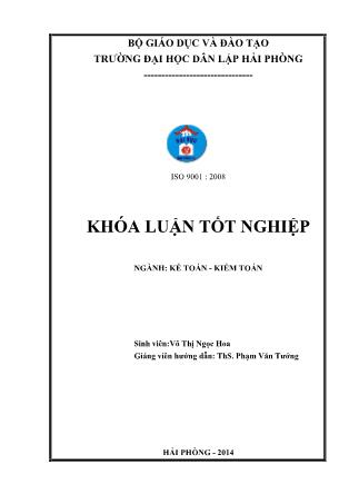 Khóa luận Hoàn thiện tổ chức kế toán doanh thu, chi phí và xác định kết quả kinh doanh tại công ty cổ phần cung ứng tàu biển Quảng Ninh