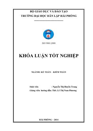 Khóa luận Hoàn thiện tổ chức kế toán doanh thu, chi phí và xác định kết quả kinh doanh tại Công ty cổ phần vật liệu xây dựng số 9 Hải Phòng