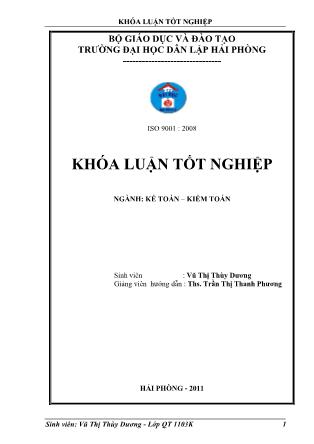 Khóa luận Hoàn thiện tổ chức kế toán doanh thu, chi phí và xác định kết quả kinh doanh tại công ty cổ phần tập đoàn điện tử công nghiệp Việt Nam - Vũ Thị Thùy Dương