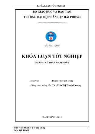 Khóa luận Hoàn thiện tổ chức kế toán doanh thu, chi phí và xác định kết quả kinh doanh tại công ty cổ phần thương mại Quang Linh