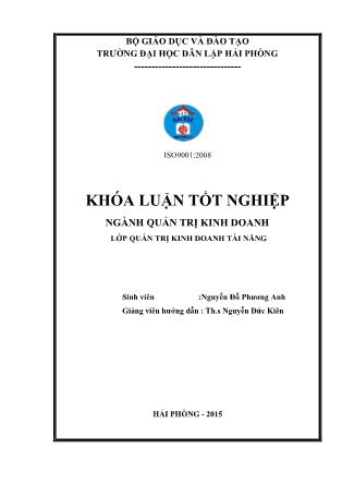 Khóa luận Hoàn thiện tổ chức kế toán doanh thu, chi phí và xác định kết quả kinh doanh tại công ty TNHH el-Tec Việt Nam - Nguyễn Đỗ Phương Anh
