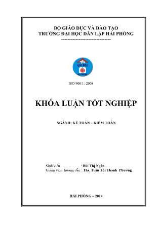 Khóa luận Hoàn thiện tổ chức kế toán doanh thu, chi phí và xác định kết quả kinh doanh tại Công ty Cổ Phần xây dựng vận tải Phúc Thịnh - Bùi Thị Ngân