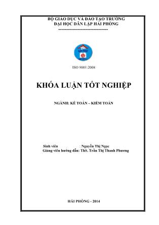 Khóa luận Hoàn thiện tổ chức kế toán doanh thu, chi phí và xác định kết quả kinh doanh tại công ty cổ phần dịch vụ vận tải container Hoàng Sơn