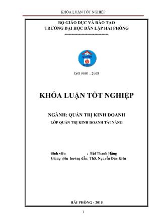 Khóa luận Hoàn thiện tổ chức kế toán doanh thu, chi phí và xác định kết quả kinh doanh tại công ty TNHH Đức Tài - Bùi Thanh Hằng