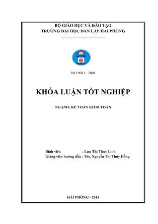 Khóa luận Hoàn thiện tổ chức kế toán hàng tồn kho tại công ty TNHH một thành viên thương mại quốc tế Hằng Thành - Lưu Thị Thùy Linh