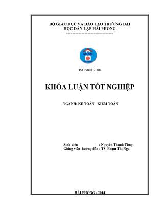 Khóa luận Hoàn thiện tổ chức kế toán vốn bằng tiền tại công ty cổ phần đồ hộp Hạ Long - Nguyễn Thanh Tùng