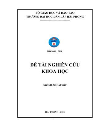 Khóa luận How to motivate students of the first level to learn english grammar in the toeic course at Haiphong private university