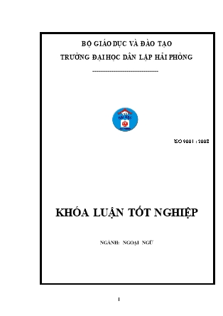 Khóa luận Indirectness in English conversation - Đoàn Thị Hương
