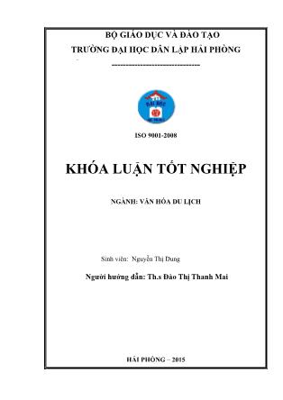 Khóa luận Khai thác các giá trị của thăng long tứ trấn phục vụ phát triển du lịch tôn giáo tín ngưỡng