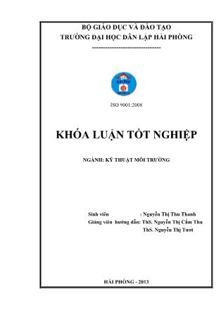 Khóa luận Khảo sát hàm lượng fe3+, mn2+, cr3+, ni2+ trong nước sông Đa Độ - Nguyễn Thị Thu Thanh