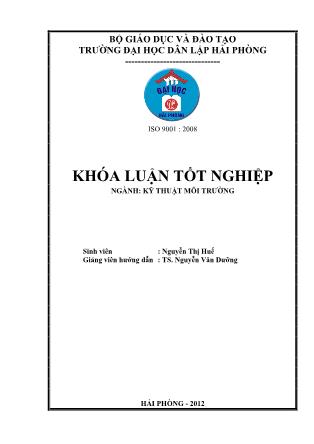 Khóa luận Khảo sát hiện trạng quản lý chất thải rắn trên địa bàn huyện Kinh Môn - Hải Dương và đề xuất biện pháp giảm thiểu