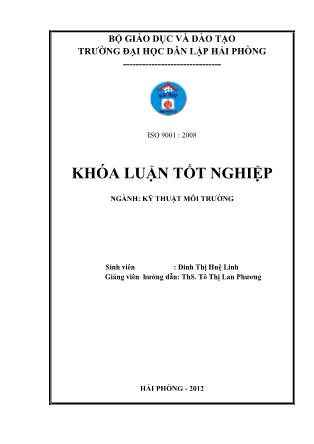 Khóa luận Khảo sát khả năng hấp phụ chì trong nước bằng vật liệu xương san hô - Đinh Thị Huệ Linh