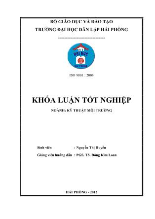 Khóa luận Khảo sát khả năng thu phân bón chậm (map-Struvite) từ nước thải chăn nuôi và nước ót - Nguyễn Thị Huyền