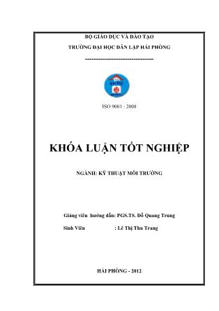 Khóa luận Khảo sát thực trạng môi trường và công nghệ tái chế nhựa thải tại phường Tràng Minh-Kiến An-Hải Phòng - Đỗ Quang Trung