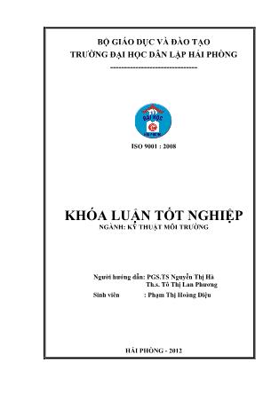 Khóa luận Khảo sát việc tuân thủ luật bảo vệ môi trường tại một số doanh nghiệp trên địa bàn thành phố Hải Phòng - Nguyễn Thị Hà