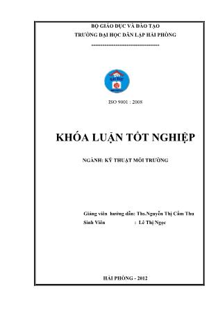 Khóa luận Khảo sát xác định hàm lƣợng No2, So2 trong không khí tại một số địa điểm trên địa bàn thành phố Hải Phòng