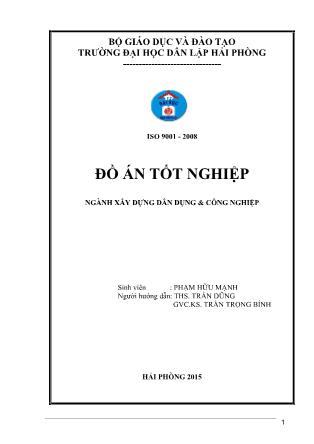 Khóa luận Ký túc xá 9 tầng trường đại học mỏ địa chất