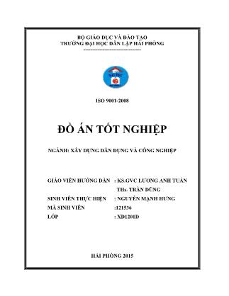 Khóa luận Ký túc xá Trường cao đẳng nghề Sài Gòn Đông Hƣng Thuận-HCM