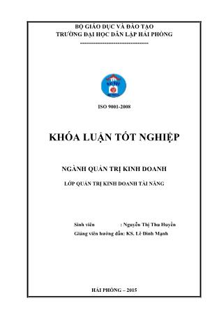 Khóa luận Lập dự án đầu tư mở trung tâm đào tạo và kết nối việc làm của công ty TNHH tư vấn quản lý và đào tạo Lê Mạnh - Nguyễn Thị Thu Huyền