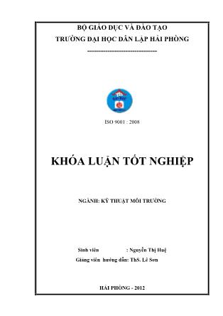 Khóa luận Môi trường nông thôn Hải Phòng-Thực trạng và giải pháp - Nguyễn Thị Huệ