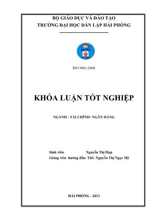 Khóa luận Một số biện pháp hạn chế rủi ro tín dụng tại ngân hàng thương mại cổ phần sài gòn thương tín-Chi nhánh Hải Phòng