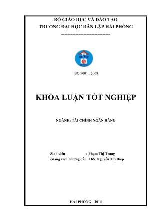 Khóa luận Một số biện pháp nâng cao hiệu quả hoạt động huy động vốn tại ngân hàng thương mại cổ phần phát triển thành phố Hồ Chí Minh chi nhánh Hải Đăng