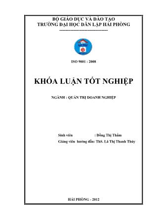 Khóa luận Một số biện pháp nâng cao hiệu quả quản trị nhân sự tại công ty TNHH Hoa Đạt - Đặng Thị Thắm