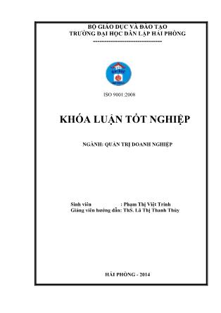 Khóa luận Một số biện pháp nâng cao hiệu quả sử dụng nguồn nhân lực tại công ty TNHH xây dựng 189A - Phạm Thị Việt Trinh