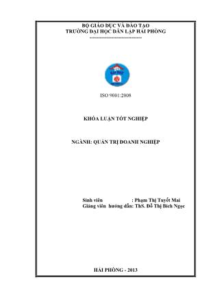 Khóa luận Một số biện pháp nâng cao hiệu quả sử dụng nguồn nhân lực tại công ty cổ phần Vũ Gia - Phạm Thị Tuyết Mai