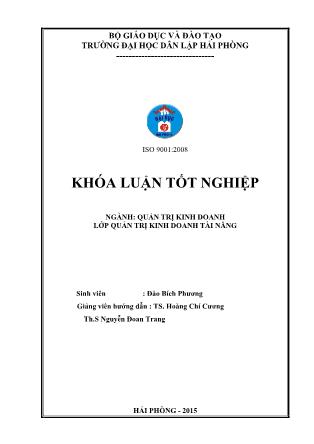 Khóa luận Một số biện pháp nâng cao hiệu quả sử dụng nguồn nhân lực tại công ty TNHH gas petrolimex Hải Phòng - Đào Bích Phương