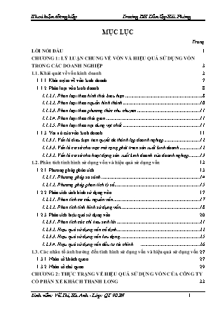 Khóa luận Một số biện pháp nâng cao hiệu quả sử dụng vốn tại Công ty cổ phần xe khách Thanh Long - Vũ Thị Hà Anh