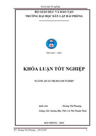 Khóa luận Một số biện pháp nhằm hoàn thiện phương pháp tính lương cho khối gián tiếp tại xí nghiệp xếp dỡ hoàng diệu cảng Hải Phòng - Hoàng Thị Phượng