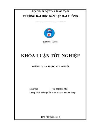 Khóa luận Một số biện pháp nhằm hoàn thiện phương pháp tính lương cho khối lao động gián tiếp tại công ty cổ phần cảng Nam Hải