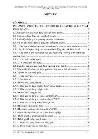 Khóa luận Một số biện pháp nhằm nâng cao hiệu quả sản xuất kinh doanh tại tổng công ty công nghiệp tàu thủy Bạch Đằng - Nguyễn Quỳnh Mai