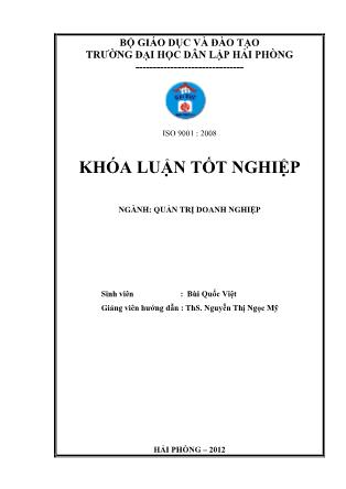 Khóa luận Một số biện pháp nhằm nâng cao hiệu quả sử dụng nguồn nhân lực tại công ty bảo hiểm PVI Duyên Hải