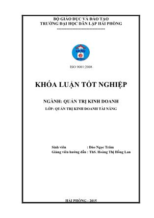 Khóa luận Một số giải pháp marketing nhằm đẩy mạnh tiêu thụ sản phẩm của công ty TNHH gas Petrolimex Hải Phòng tại khu vực duyên hải Bắc Bộ