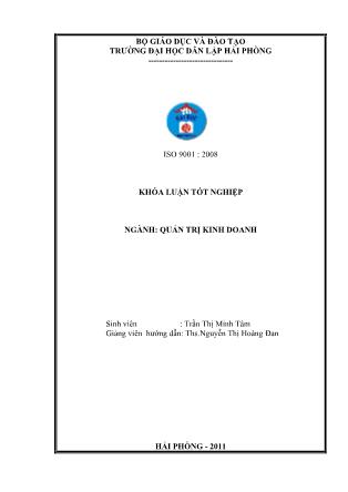 Khóa luận Một số giải pháp marketing nhằm thu höt khách hàng tại nhà khách Hải Quân - Trần Thị Minh Ngọc