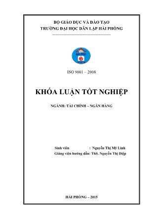 Khóa luận Một số giải pháp nâng cao hiệu quả hoạt động tín dụng tại NHNN & PTNT Việt Nam chi nhánh Hoành Bồ