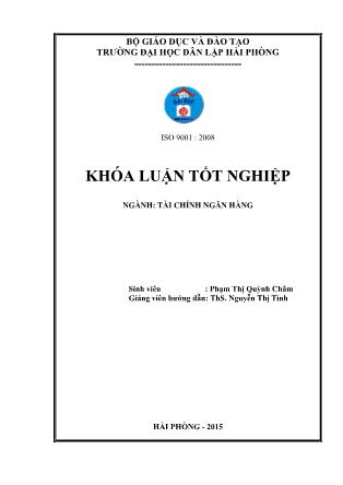 Khóa luận Một số giải pháp nâng cao hiệu quả huy động vốn tại ngân hàng nông nghiệp và phát triển nông thôn Việt Nam-Chi nhánh Kiến Thụy Hải Phòng