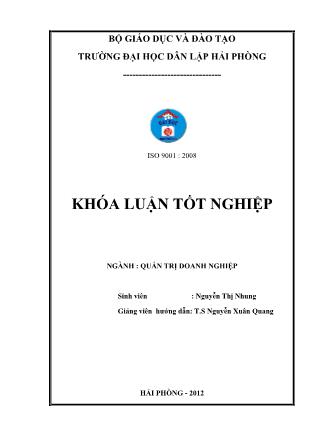 Khóa luận Một số giải pháp nâng cao hiệu quả sử dụng nguồn nhân lực tại công ty trách nhiệm hữu hạn thương mại và vận tải Thiên Phúc