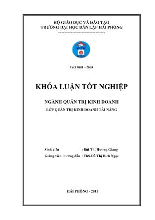 Khóa luận Một số giải pháp nâng cao hiệu quả sử dụng nguồn nhân lực tại khách sạn level thuộc công ty CP đầu tư & du Lịch LV