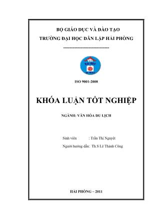 Khóa luận Một số giải pháp nhằm nâng cao chất lượng chương trình du lịch tại công ty lữ hành Hanoitourist