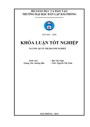 Khóa luận Một số giải pháp nhằm nâng cao hiệu quả sử dụng nguồn nhân lực tại công ty cổ phần xây dựng Ngọc Linh - Bùi Thị Thúy