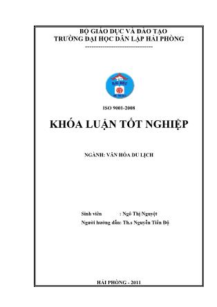 Khóa luận Nghệ thuật diễn xướng hát dô (Liệp Tuyết-Quốc oai-Hà Nội) và khả năng khai thác phục vụ du lịch - Ngô Thị Nguyệt