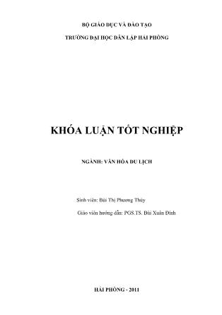 Khóa luận Nghi lễ cày tịch điền Đọi Sơn huyện Duy Tiên tỉnh Hà Nam với phát triển du lịch