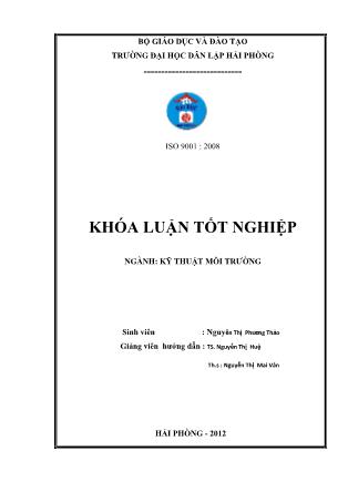 Khóa luận Nghiên cứu biến tính than hoạt tính bằng Iodine và ứng dụng xử lý Hg (II) trong môi trường nước - Nguyễn Thị Phương Thảo