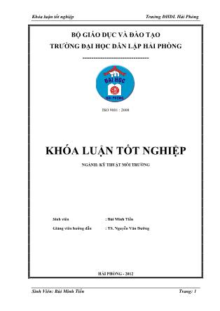 Khóa luận Nghiên cứu hoạt tính xúc tác của phức CO2+-Axit citric và gắn phức trên nền polime hữu cơ để xúc tác cho phản ứng oxy hóa chất màu của nước thải dệt nhuộm bằng H2O2 - Bùi Minh Tiế