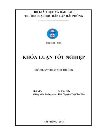 Khóa luận Nghiên cứu khả năng xử lý fe3+ trong nước bằng silicagel - Lê Văn Hiếu